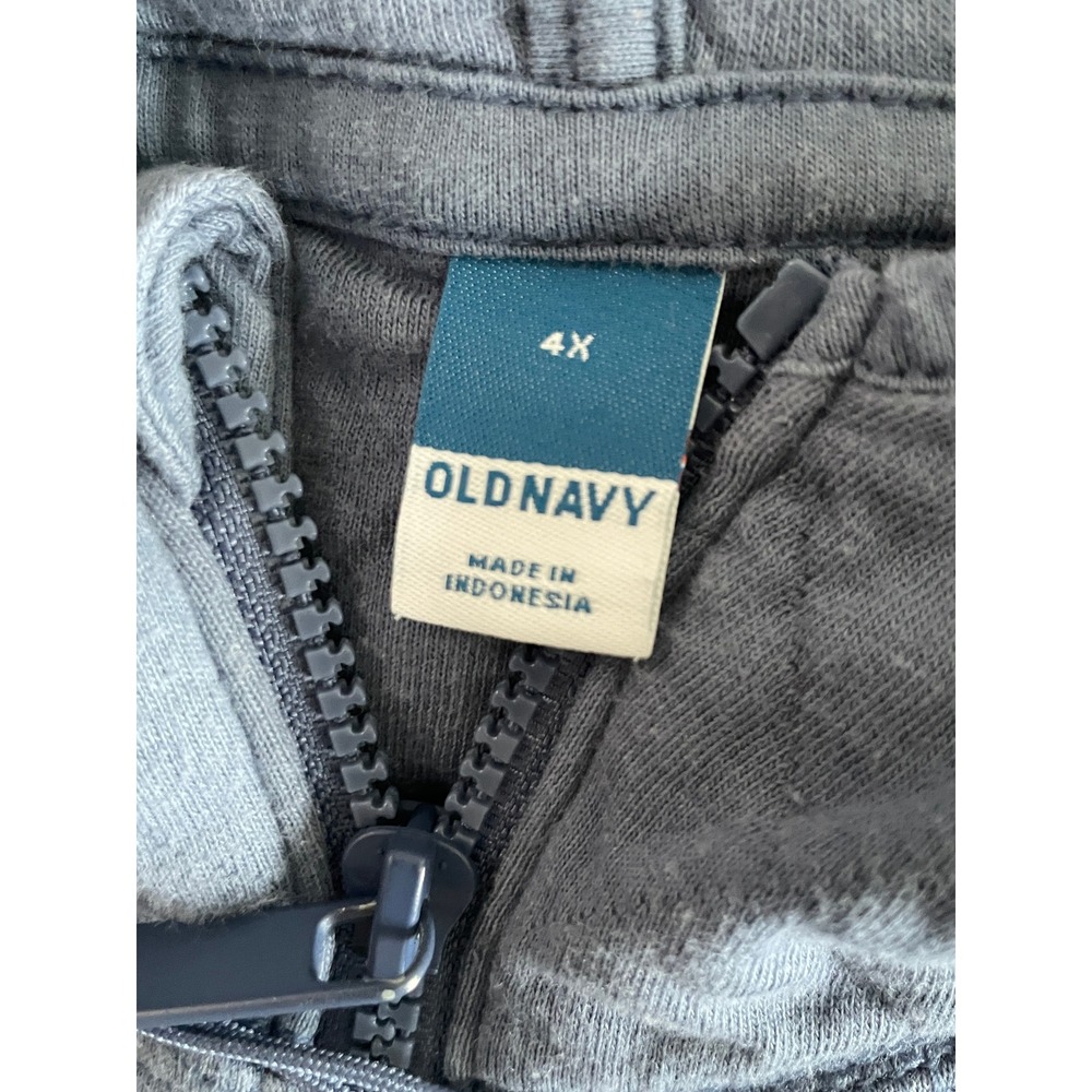 Old Navy Womens Quilted Half Zip Hoodie Blue Oversized Sweatshirt Plus Size 4X - Picture 12 of 14